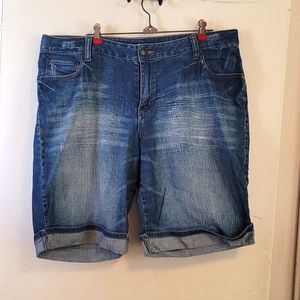 3/$30 Stonewashed Denim Bermuda Shorts